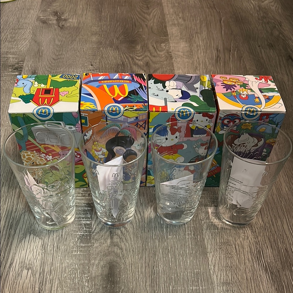 McDonald's 2024 Collector's Glasses Complete Set With Boxes